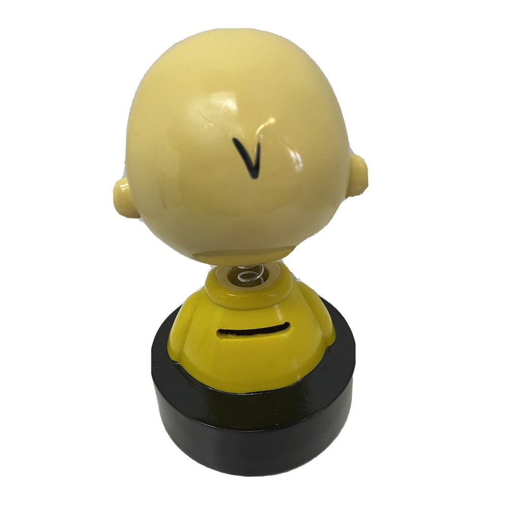 Peanuts Charlie Brown Bobblehead Yellow Shirt Black Base Collectible Toy - Picture 2 of 5